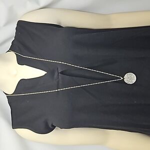 Crystal Disc Twisted Rope Chain Necklace